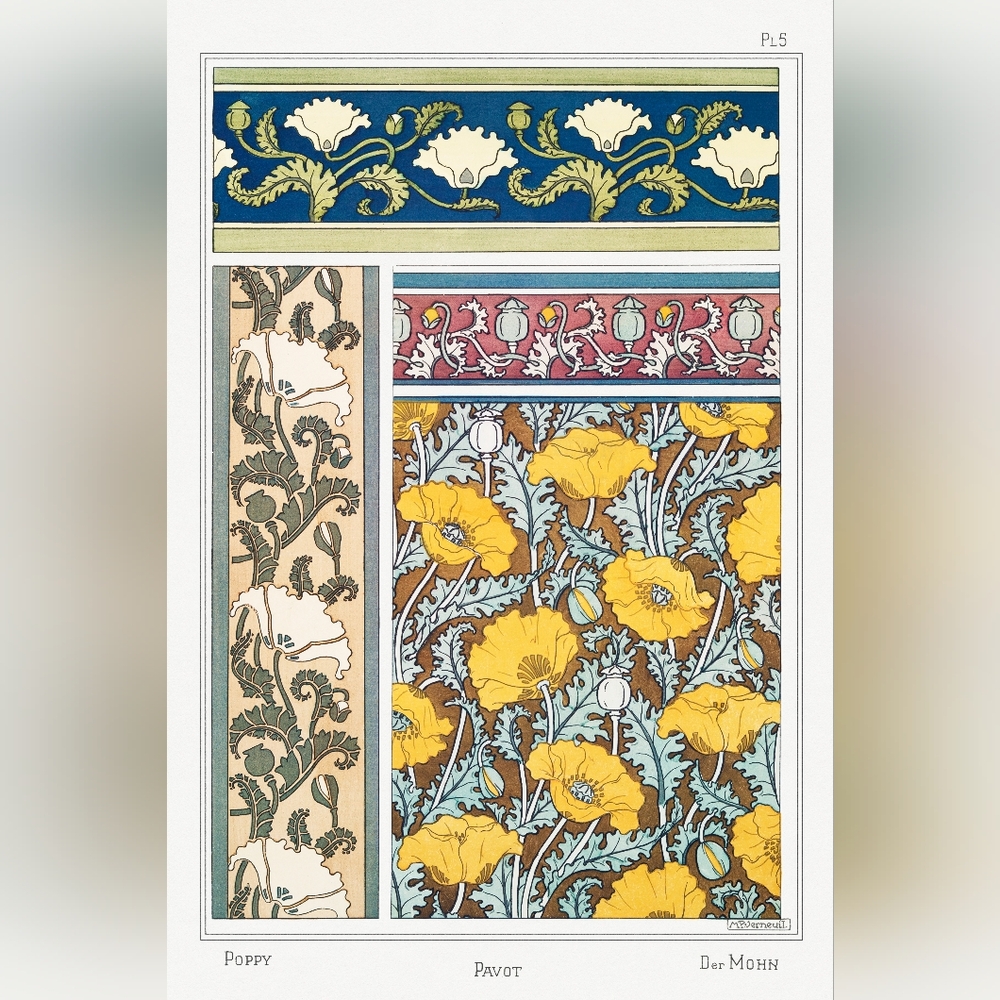 Floral Art Nouveau Print